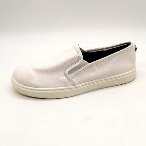 Express Womens‎ Loafer Slip On Sneaker White Snakeskin Side Elastic Insets 10
